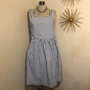 Loft Blue & White Striped Dress Size XS